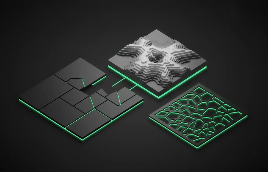 Flat image converted into a layered 3D relief heightmap and stencil panels